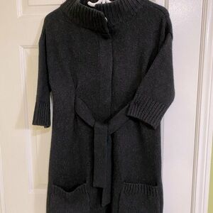 Vince Alpaca/cashmere blend 3/4 4length sleeve sweater Coat Black